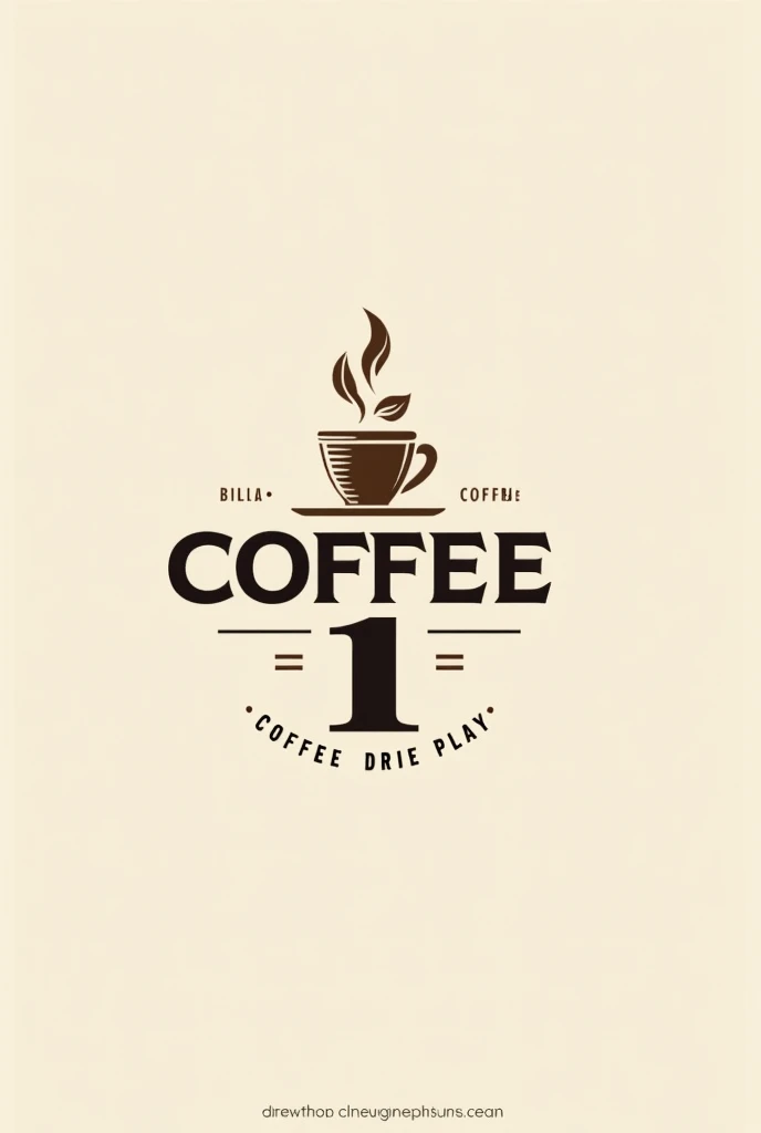 Generate me a logo that says coffee 1 with a coffee design 

