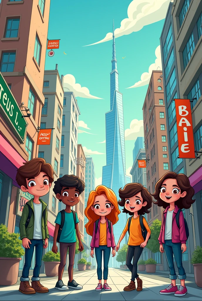 Create a cartoon with the theme "The difficulties young people face when looking for their first job" With writings