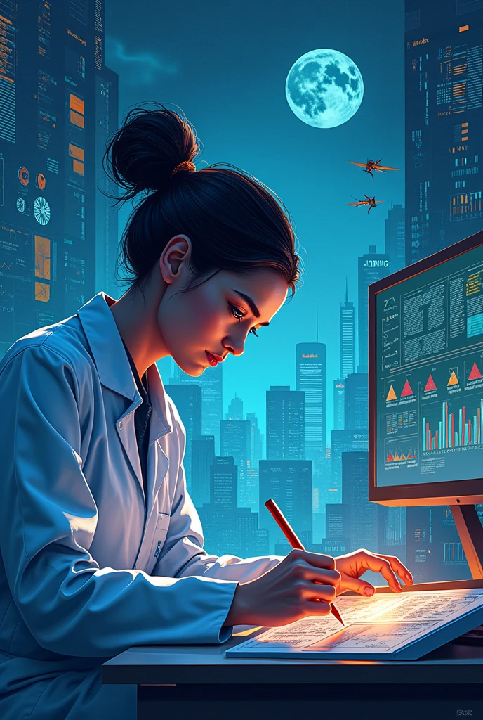 Illustrate the importance of Quantitative Research to a particular field through a poster.
