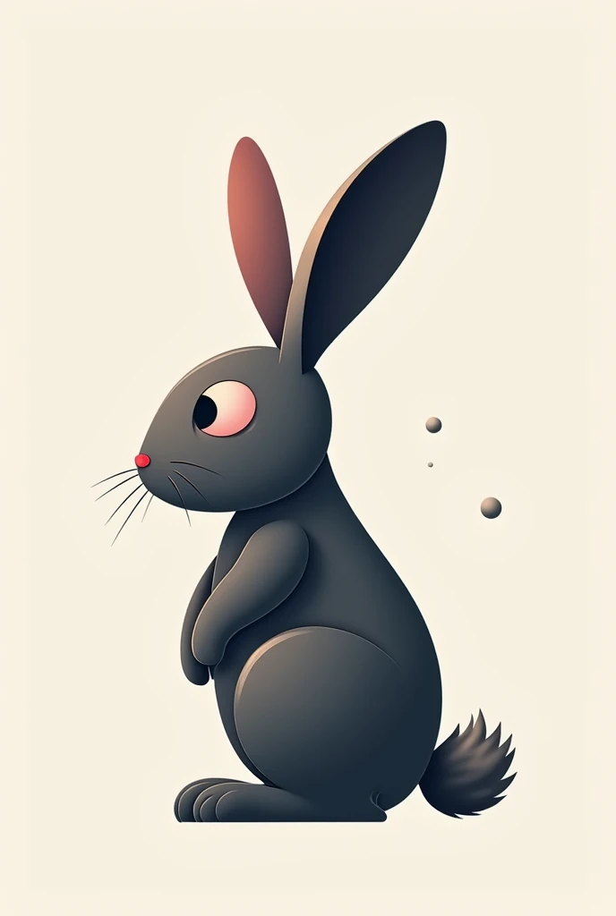 LETTER M MIXED WITH RABBIT VECTOR IMAGE