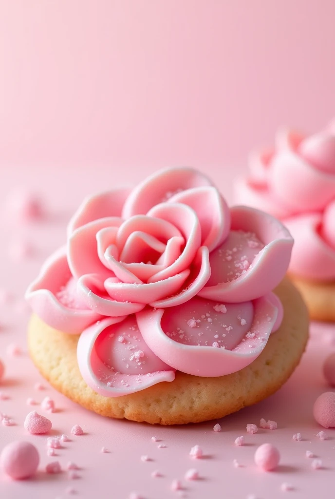 Icing cookie flower pink