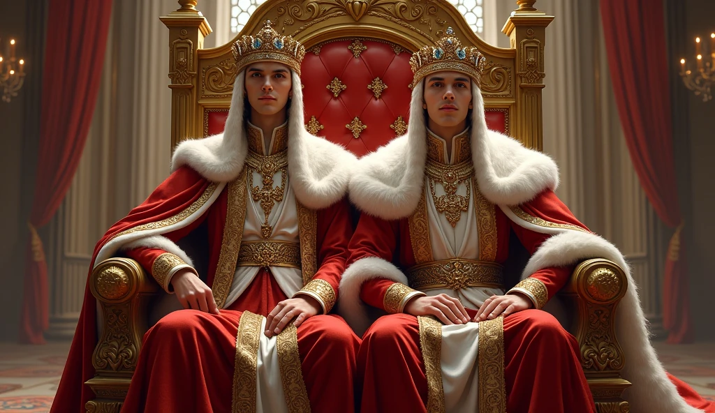 Two princes They sit on the throne