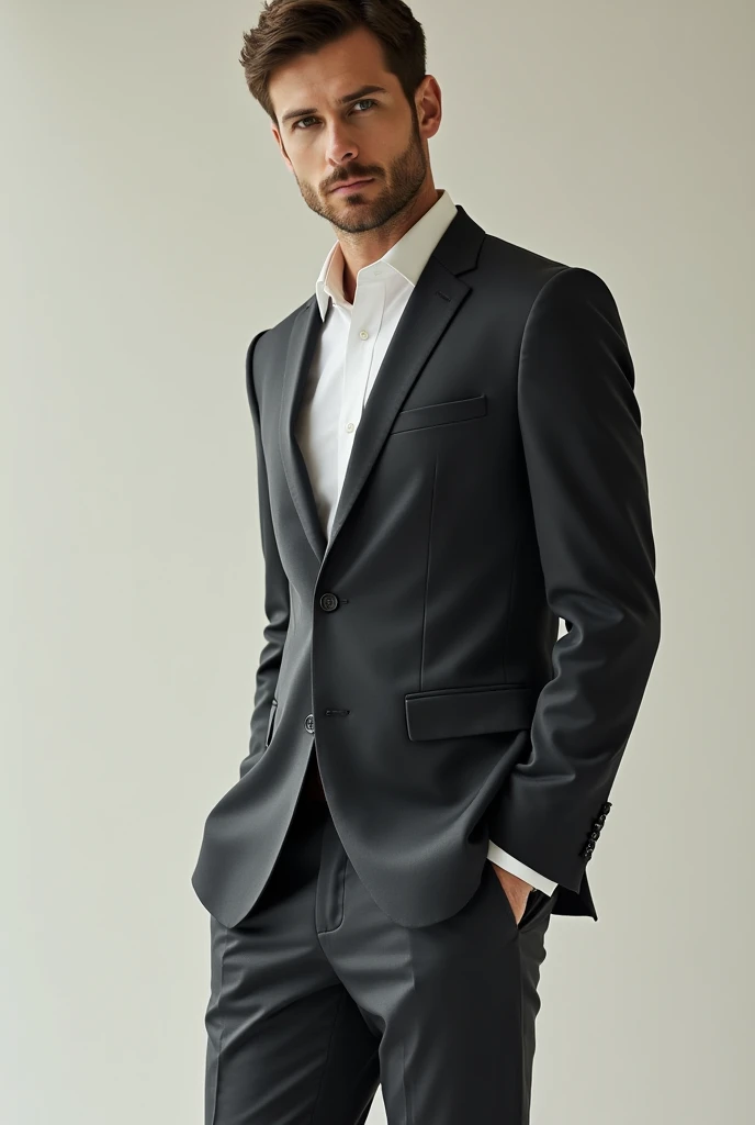 A men's shirt and pants set from the brand called Revoa with a perfect fit