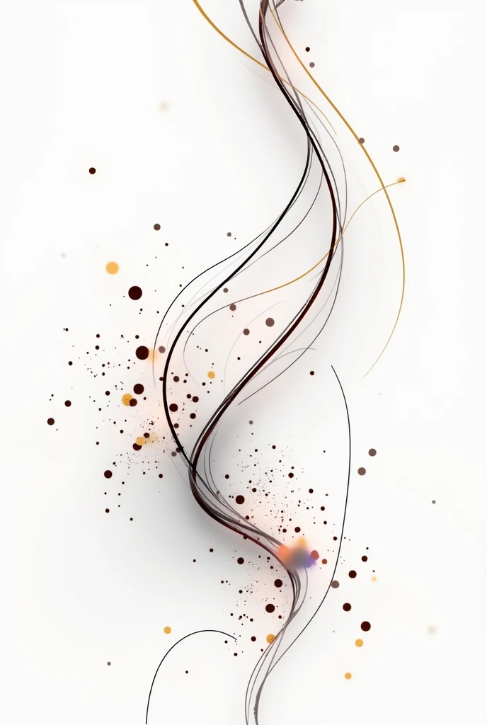 please draw me a simple creative visual design using various elements such as, lines, dots, space