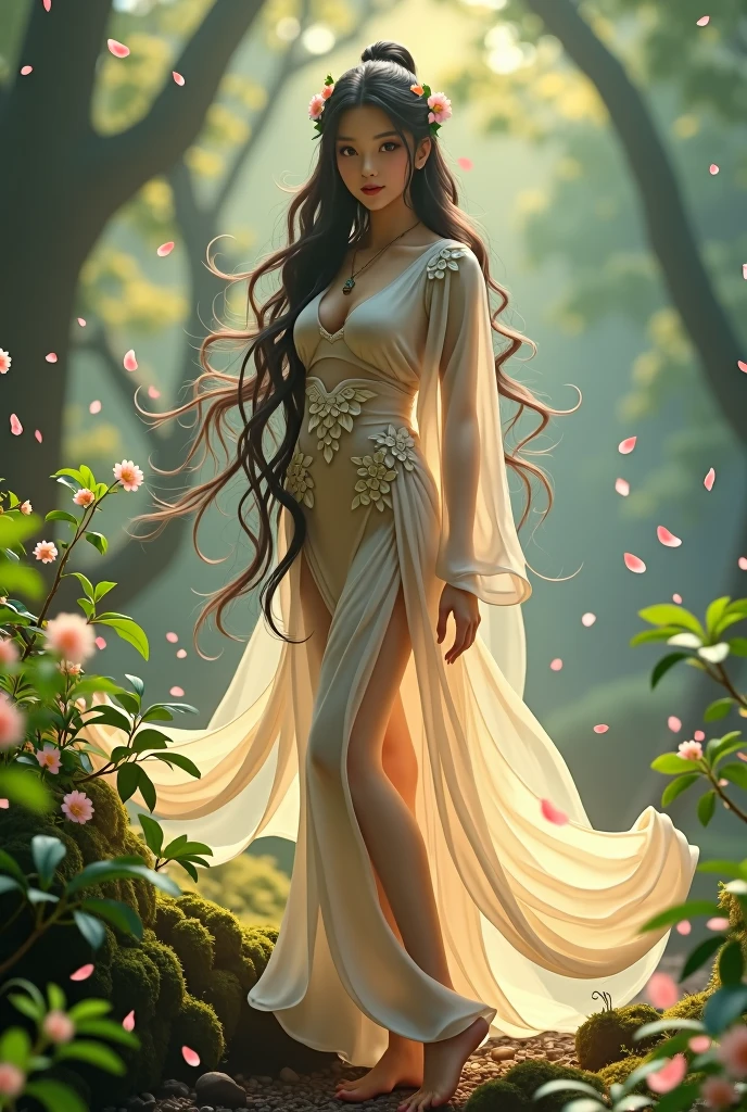 Asian Beauty Forest Fairy She is short Her hair is super long