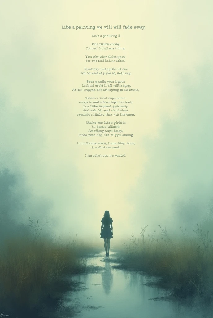 Create an image of the poem Fragments of “Like a painting we will fade away”
