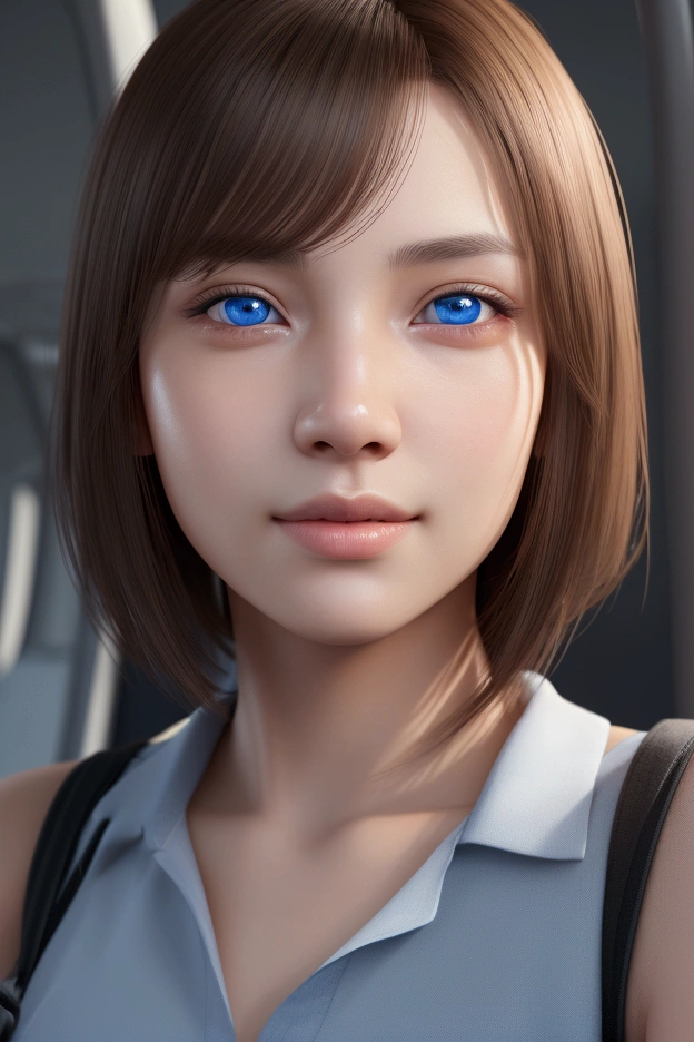 NSFW,a schoolgirl sitting on a bus seat,charming smile,mixed race of Japanese and Northern Europeans,large clear light blue eyes,droppy eyes,photorealistic, 8k, ultra-detailed, masterpiece, realistic, vivid colors, beautiful detailed eyes, beautiful detailed lips, extremely detailed face, intricate details, hyper realistic, cinematic lighting, dramatic shadows, stunning composition, intense atmosphere, highly detailed skin, exquisite facial features, volumetric lighting, raytraced global illumination, physically-based rendering, professional digital art