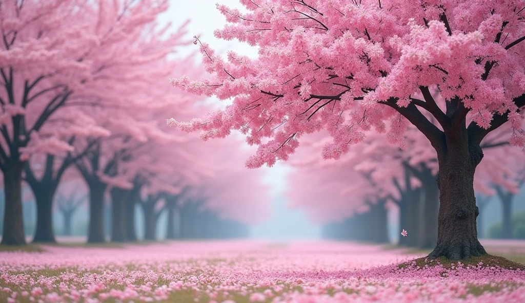 sakurasakura, tree, sakura flowers fall to the ground