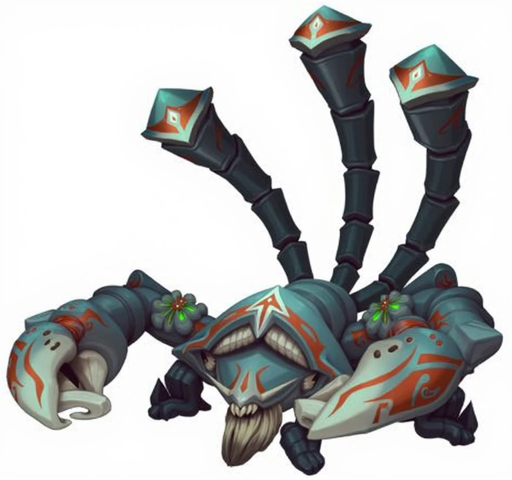 faça uma fan art de skin para o campeao Skarner do league of Legends