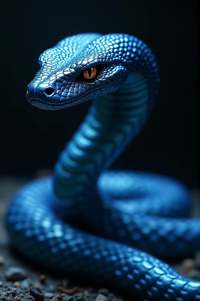 Metallic blue Viper with an evil look to it