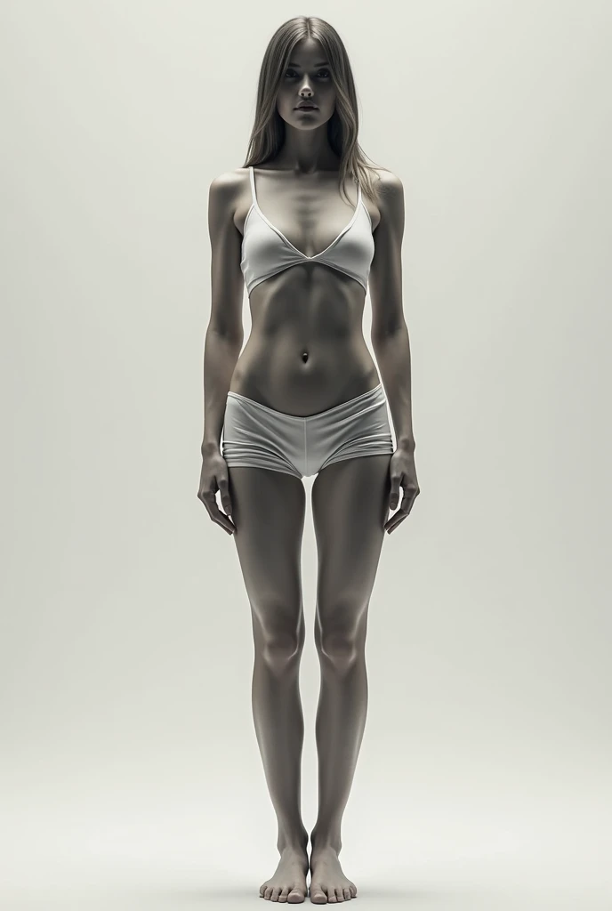 ((melhor qualidade)) ((hiper realista)) ((hiper detalhado)) a Very pale corpse of a beautiful and hot brunette Woman, with beautiful body and legs, pointed and beautiful nose, beautiful mouth, big boobs, 1,78m height, 83kg, long curly hair, Very pale skin, Sexy clothes white t-shirt and shorts, dead hanging from a gallows of 4 meters high, dead with Closed eyes