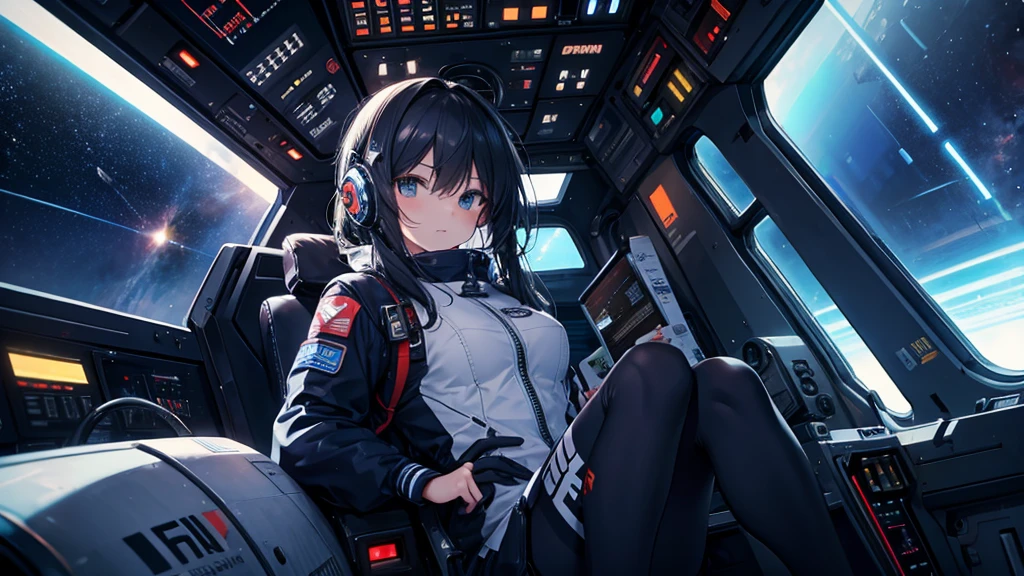 <High precision>Pilot Suit,universe space,sf,In the cockpit,