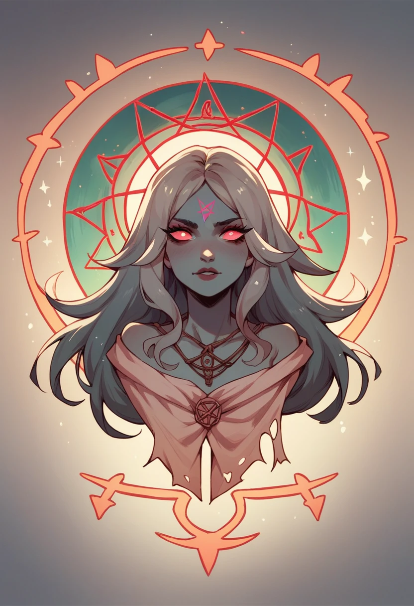 A beautiful little druid, summoning some mystical animal