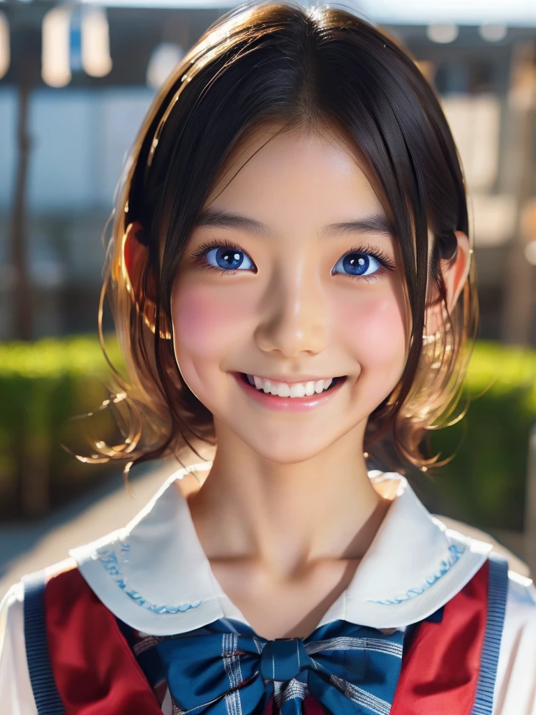 NSFW,a girl wearing highschool uniform,charming smile,mixed race of Japanese and Northern Europeans,large clear light blue eyes,droppy eyes,photorealistic, 8k, ultra-detailed, masterpiece, realistic, vivid colors, beautiful detailed eyes, beautiful detailed lips, extremely detailed face, intricate details, hyper realistic, cinematic lighting, dramatic shadows, stunning composition, intense atmosphere, highly detailed skin, exquisite facial features, volumetric lighting, raytraced global illumination, physically-based rendering, professional digital art