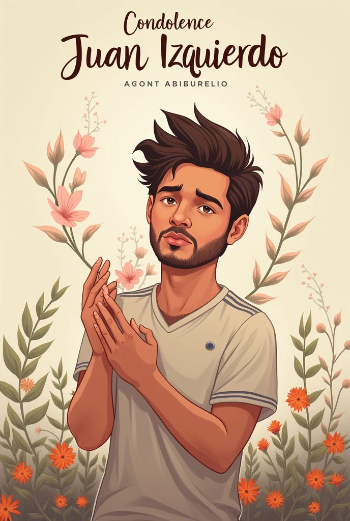 Create an image giving some words of condolence to the player Juan Izquierdo.