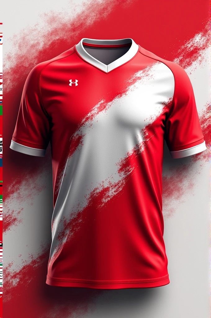 Red and white colour dahi handi jersey