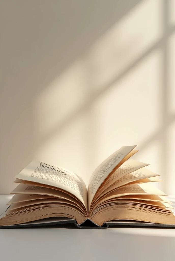  a nice open book with the letters "book day "
