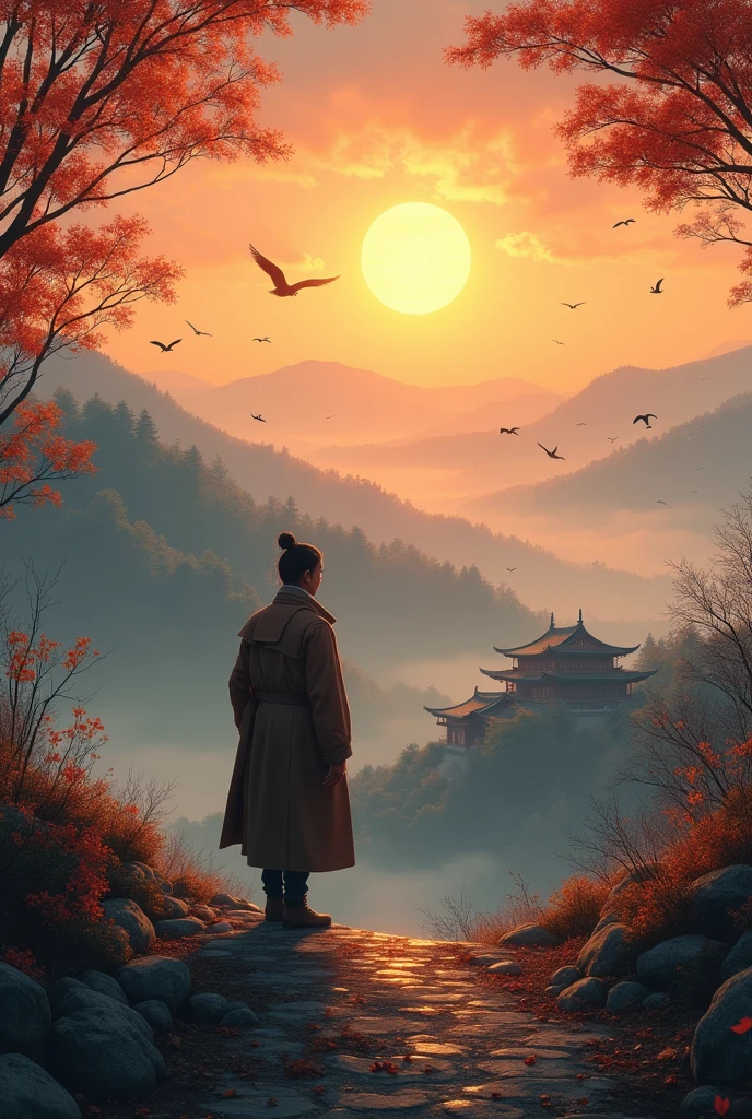 The scenery is different in the autumn of Saixia,The geese left Hengyang without paying attention。Sounds ring out from all sides,Behind the Thousand Hills,The long smoke sets, the city closes。
A cup of turbid wine can make your home thousands of miles away,Yan Ran has no plan to return。Qiang Guan is covered with frost all over the ground,People can't sleep,The general's white hair and his wife's tears。