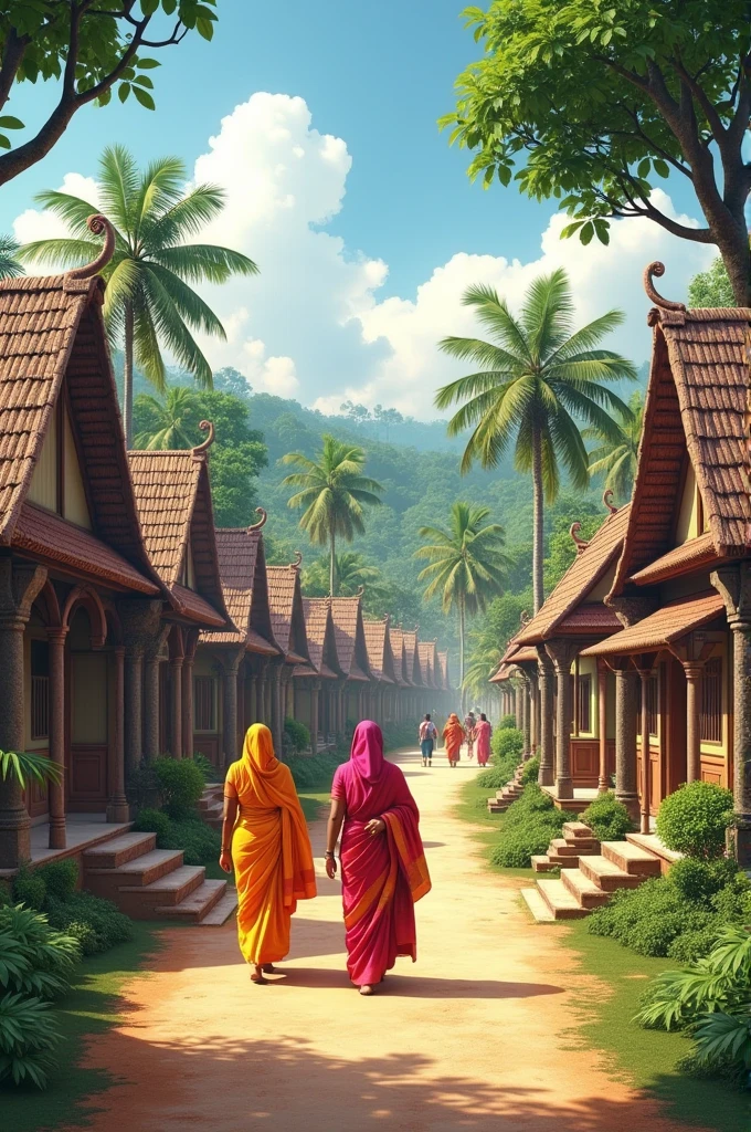 A beautiful village should be built with all the cottages in the cow cart Build everything you need to house a village A beautiful cottage should be everything professional view Everything a jaffna country should have is a beautiful authentic model The surroundings should be clear Build in the best possible wayMust have cottages in real style Village style sarees should be made like walking girls 8k