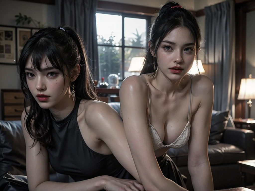 2 long sexy and slutty ponytails