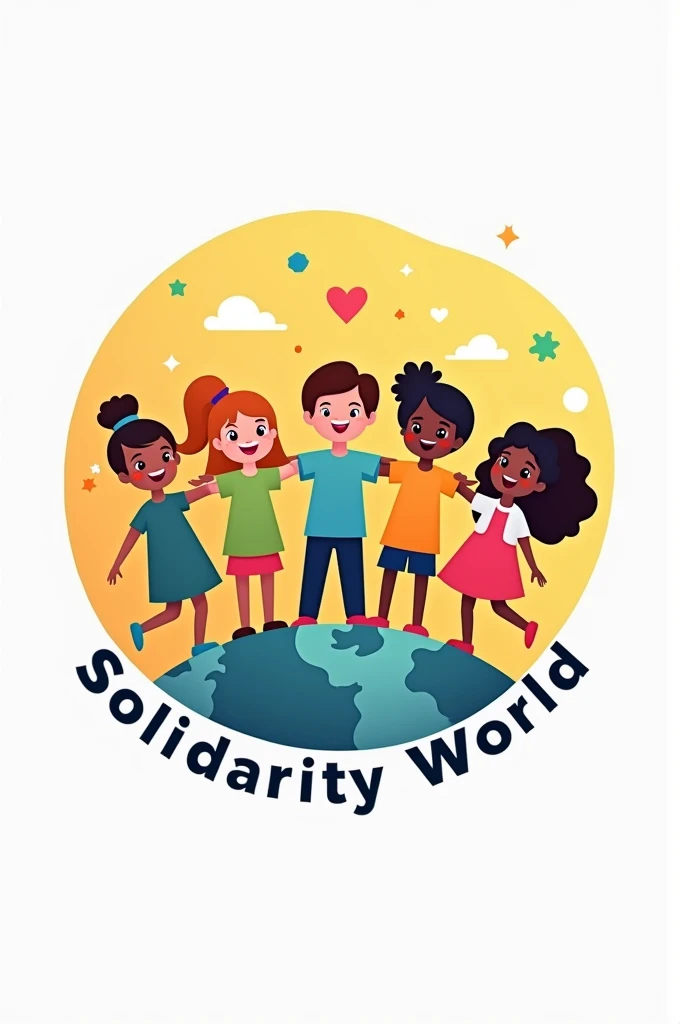 Logo for a day care center for people with disabilities, called Solidarity World - Funsem