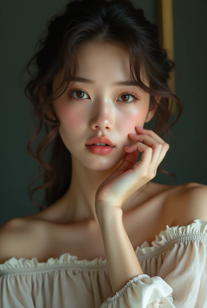 (8k, RAW Photo, Best Quality, Masterpiece:1.2), Ultra Detail, Super Resolution, (Realistic, Realistic Photo:1.37), Portrait, High Detail RAW Color Photo, Professional Photo, Extremely Detailed and Beautiful, Extremely detailed, 8k wallpaper, amazing and detailed, huge file size, official art, highly detailed CG unity 8k wallpaper, highly detailed beautiful girl, highly detailed face, highly detailed eyes, highly detailed skin, highly detailed fingers, highly detailed nose, very detailed detailed mouth , perfect anatomy, highly detailed background, highly detailed clothing, 1girl, (18:1.2),
