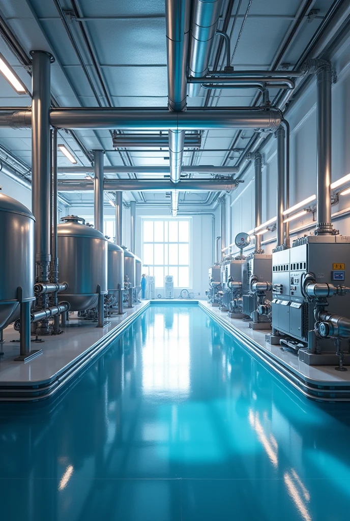 a background for design and installation water treatment, MEP system in industrial with clean environment. Look more like reality and no anyone in background