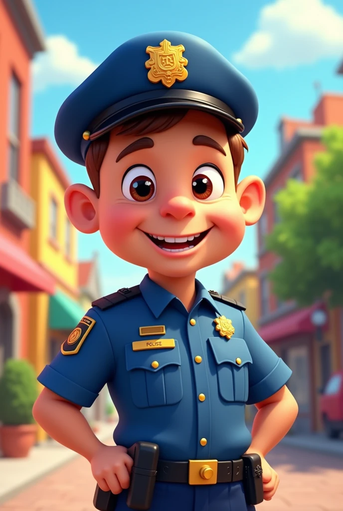 A cartoonist AI image of a policeman