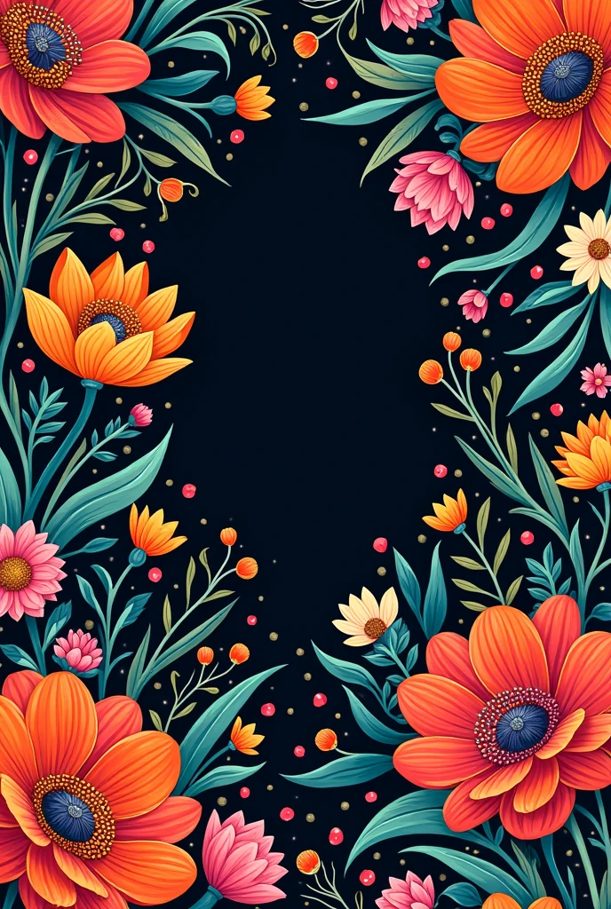 A wallpaper with back colour black and colourfully represents desi culture