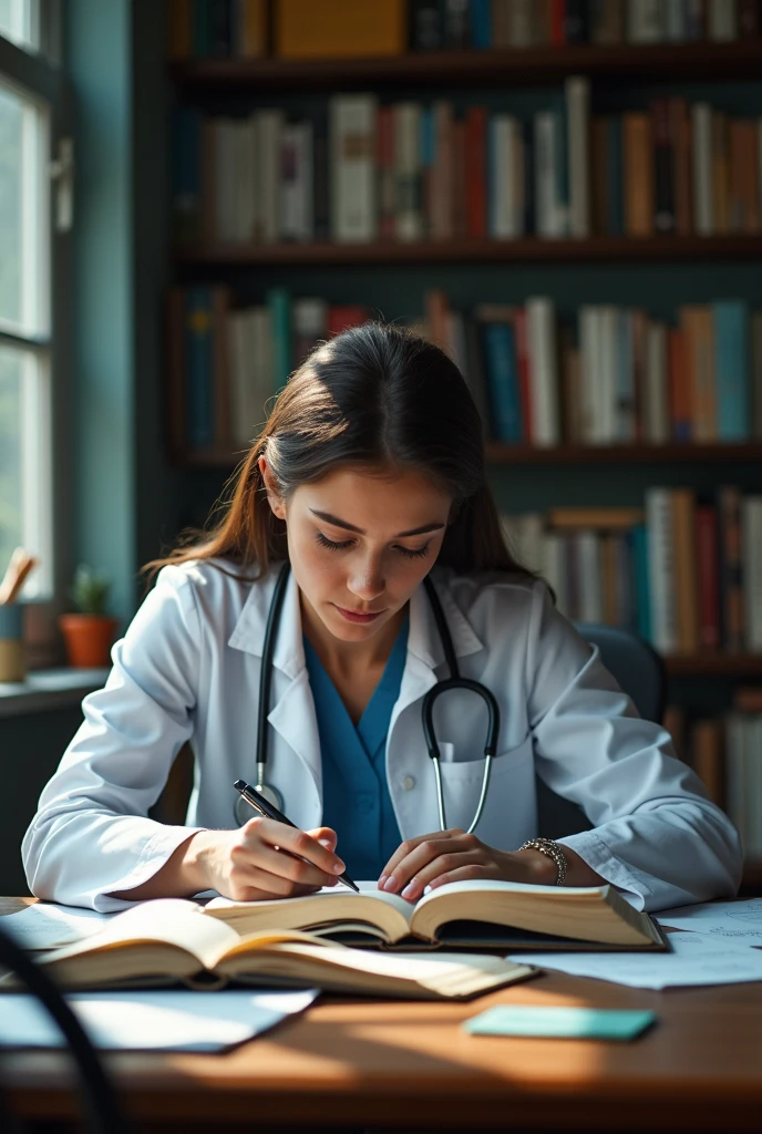 Image of studies, textbooks, articles and development of clinical reasoning