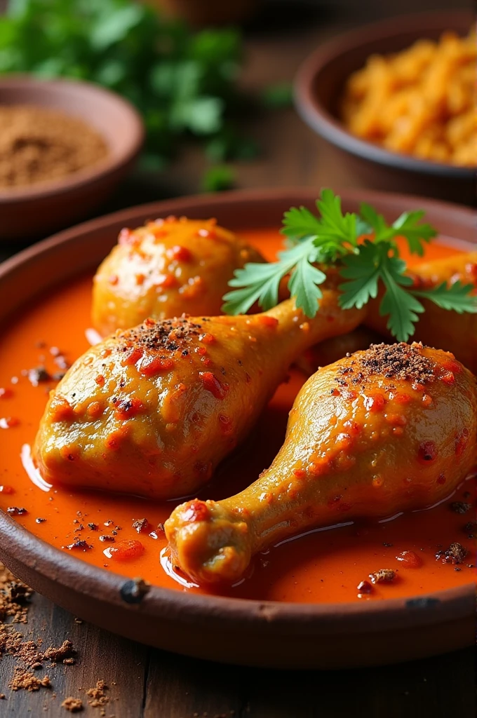 Creat on image for cadhai chicken with leg pice