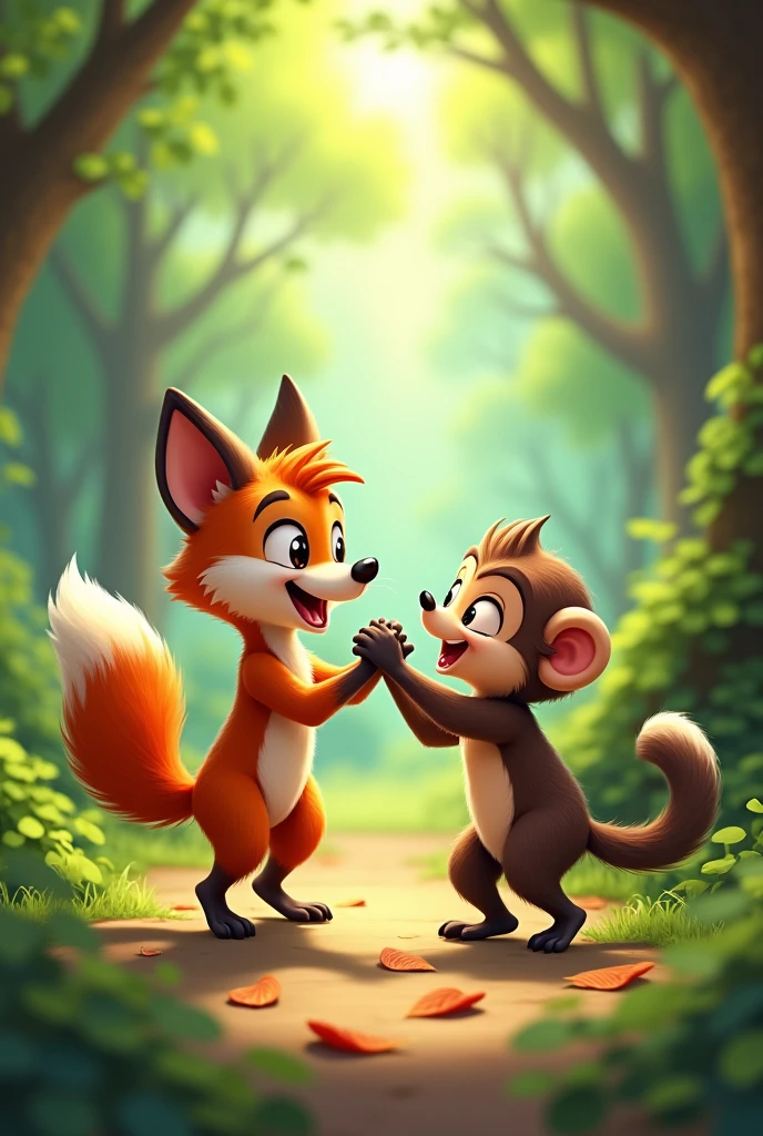 Fox and Monkey