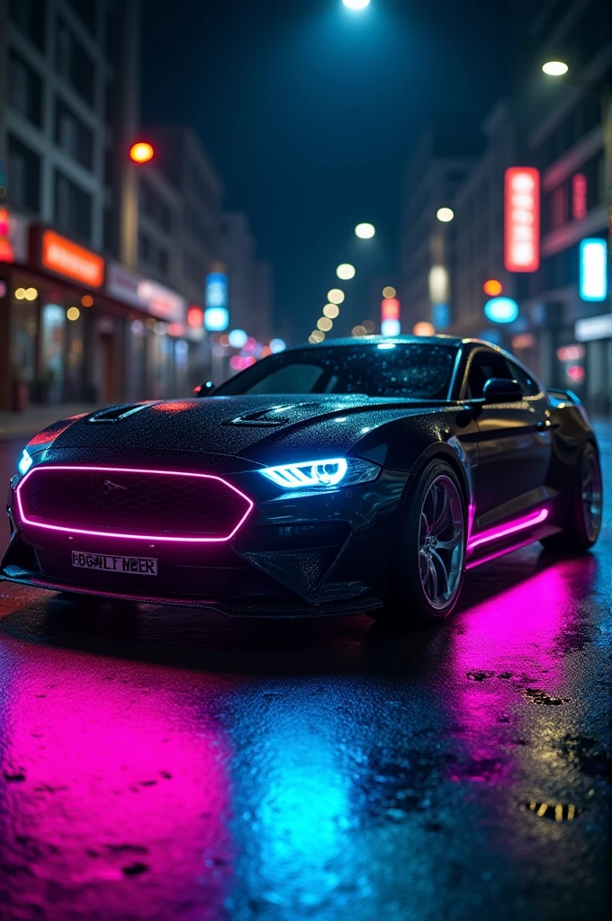 Covered car with under ligths