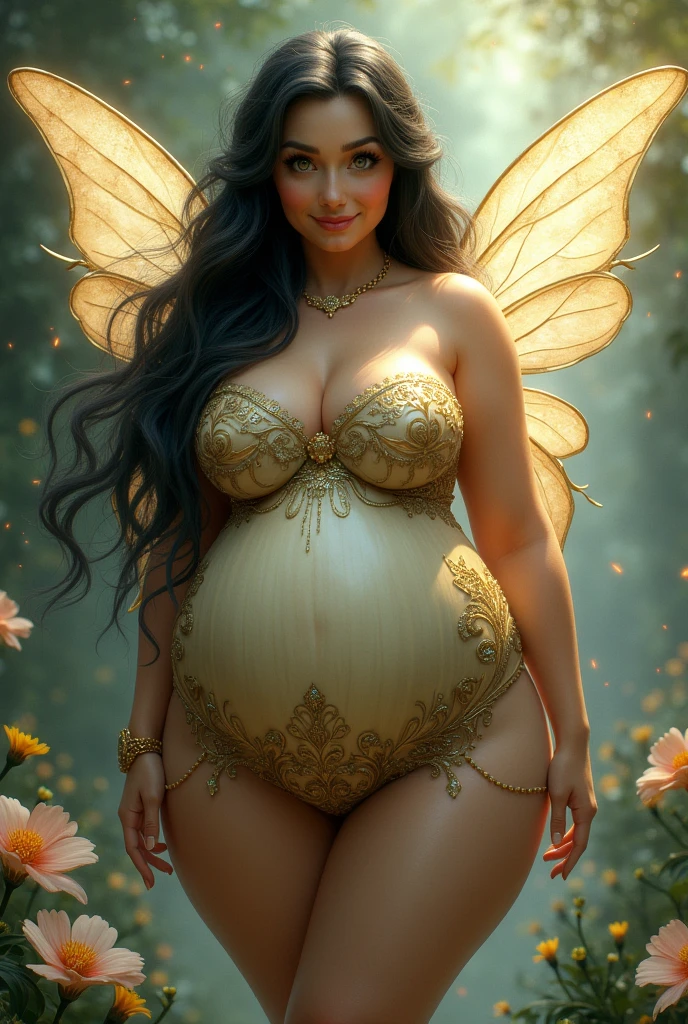 Fairy with a wide body and dark hair