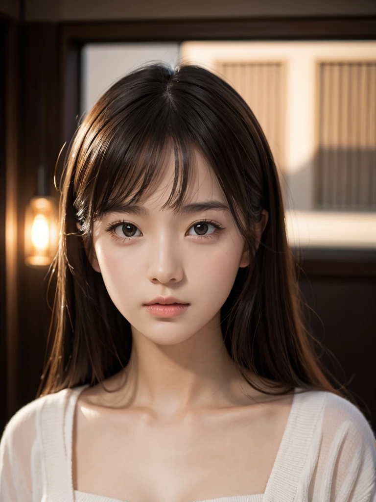 (masterpiece:1.2, Highest quality), (Realistic, photoRealistic:1.4), Beautiful illustrations, (Natural Side Lighting, Cinema Lighting), View your audience, Upper Body, 1 girl, Japanese, high school girl, , Perfect Face, Cute and symmetrical face, Glowing Skin, Plump Style、(('Skirt blown away by the wind)))、 (Long Hair, Straight hair, Reddish brown hair), Asymmetrical bangs, Brown eyes, Long eyelashes, (Large Breasts), Beautiful Hair, Beautiful Face, Beautiful details, Beautiful clavicle, Beautiful body, Beautiful breasts, Beautiful thighs, Beautiful legs, Beautiful fingers, ((Detailed garment texture、White collared shirt, Grey box pleated mini skirt、White socks、White panties、Brown Loafers), Dark red bow tie), (((Grab the hem of the skirt、Wind power increase)))、Hunchback、 (Beautiful views), evening, (street), (surprised、Open your mouth、Embarrassing),