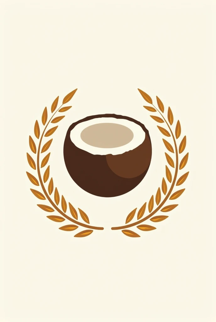 Create a coconut logo with rice 