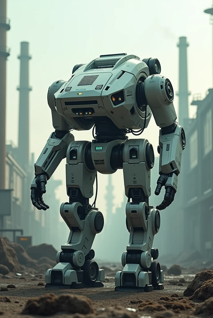 I want you to make me an image for a scientific project of a purifier and a robot, its name is PURIFIBOT