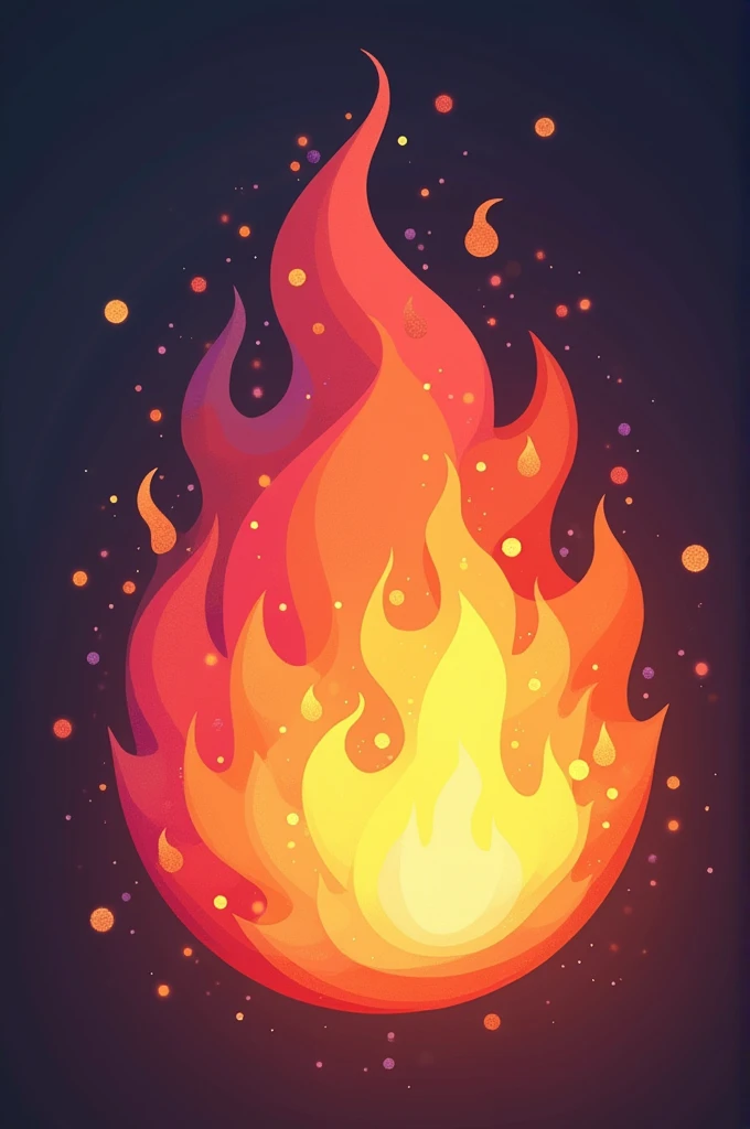 Cute fireball,with 7 different colors,no back ground