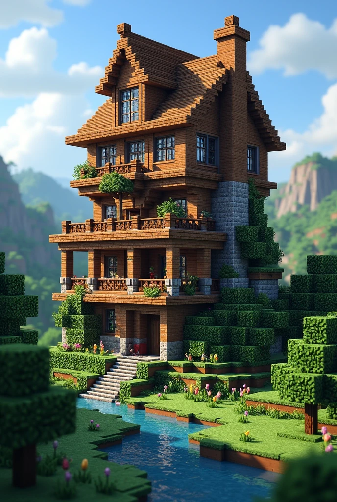 A Minecraft house layer 