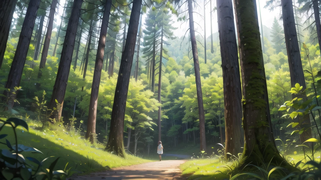 In the middle of the forest, daytime In the middle of the forest, daytime