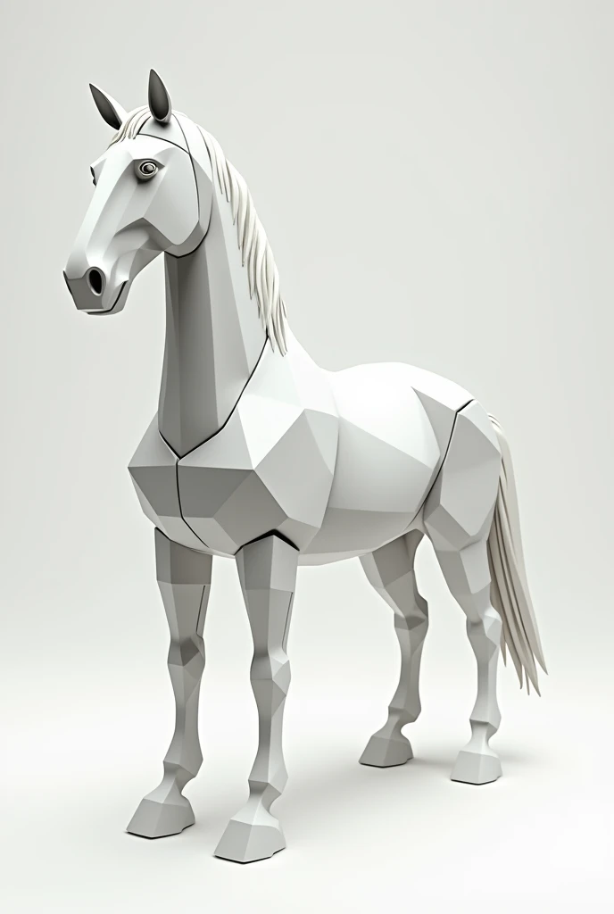 A geometric shaped horse