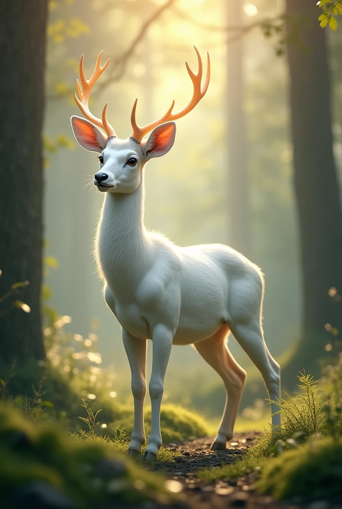 albino deer