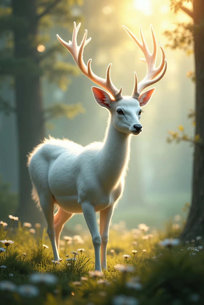 albino deer