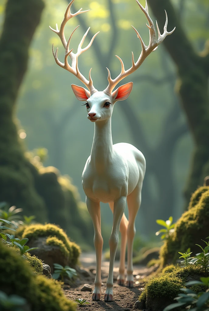 humanoid albino deer