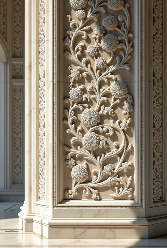 - **Visual:** Footage of the intricate floral inlay work on the walls of the Taj Mahal.
