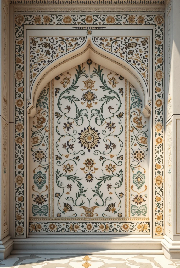 - **Visual:** Footage of the intricate floral inlay work on the walls of the Taj Mahal.