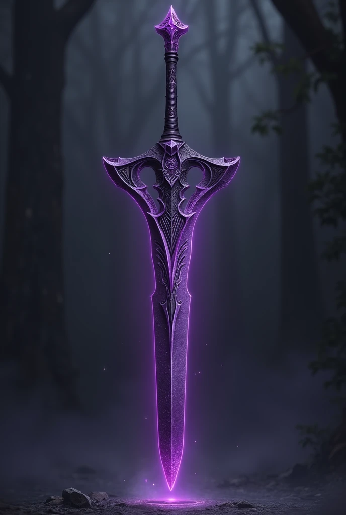The purple-black color resembles a sword mixed with a magic staff, looking cool and beautiful at the same time.