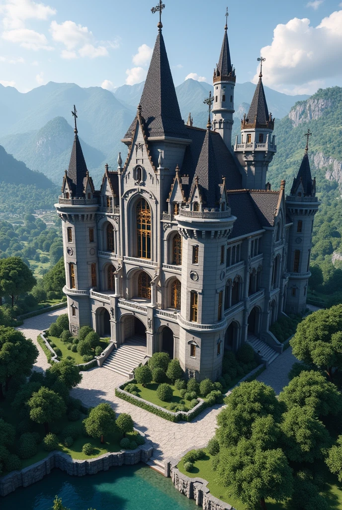 Peut tu faire un manoir Minecraft avec les détail de construction stp