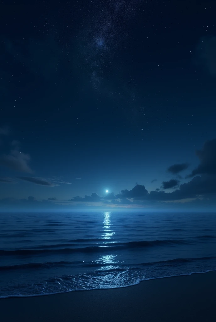 Night sea and stars