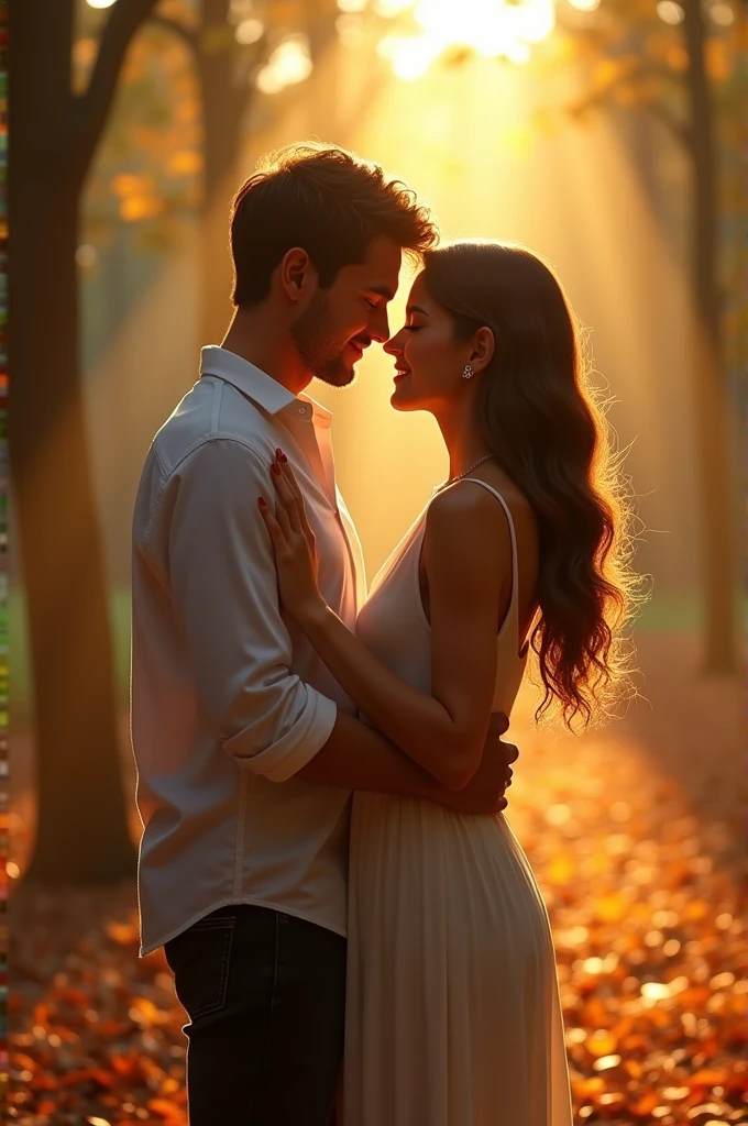 Lovely couple in the beech evening vedio